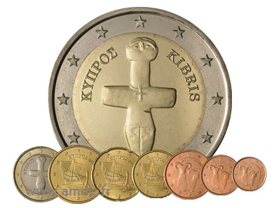 Série de monnaies en euros qualité fleur de coin  de Chypre